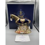 Boxed Royal Crown Derby - Shire Horse, no 1089/150