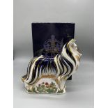 Boxed Royal Crown Derby - Rough Collie. Good cond