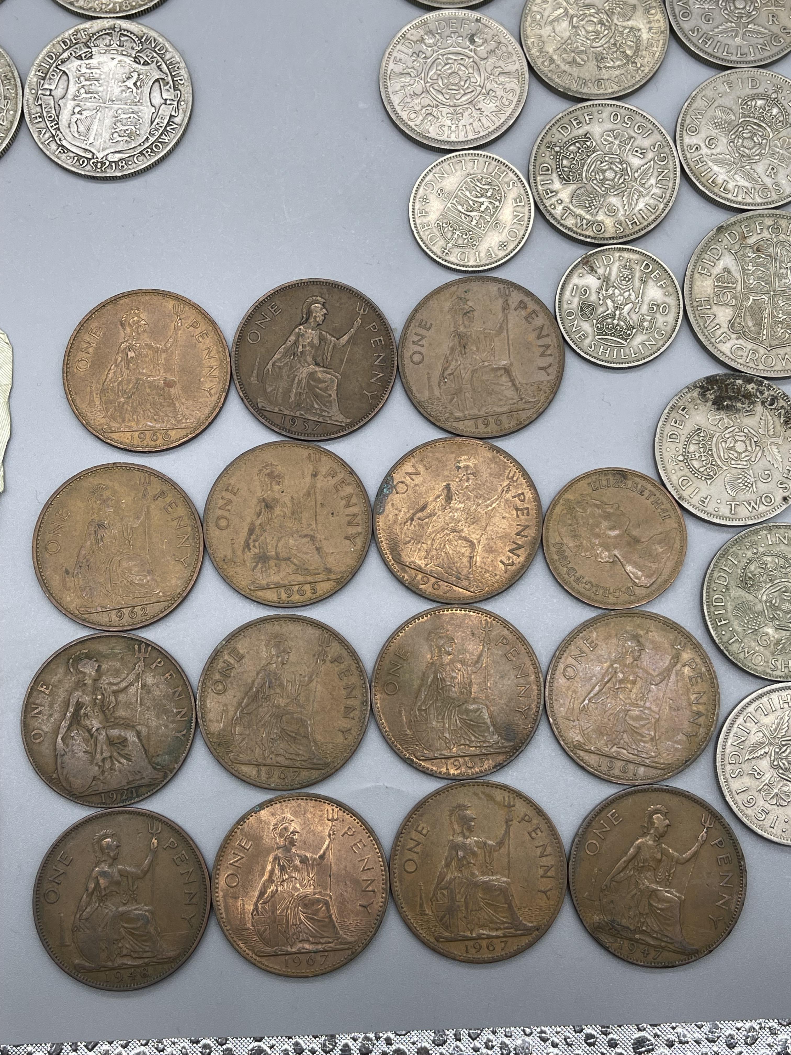 Quantity of Pre-Decimal coins to include Silver Ha - Image 16 of 25