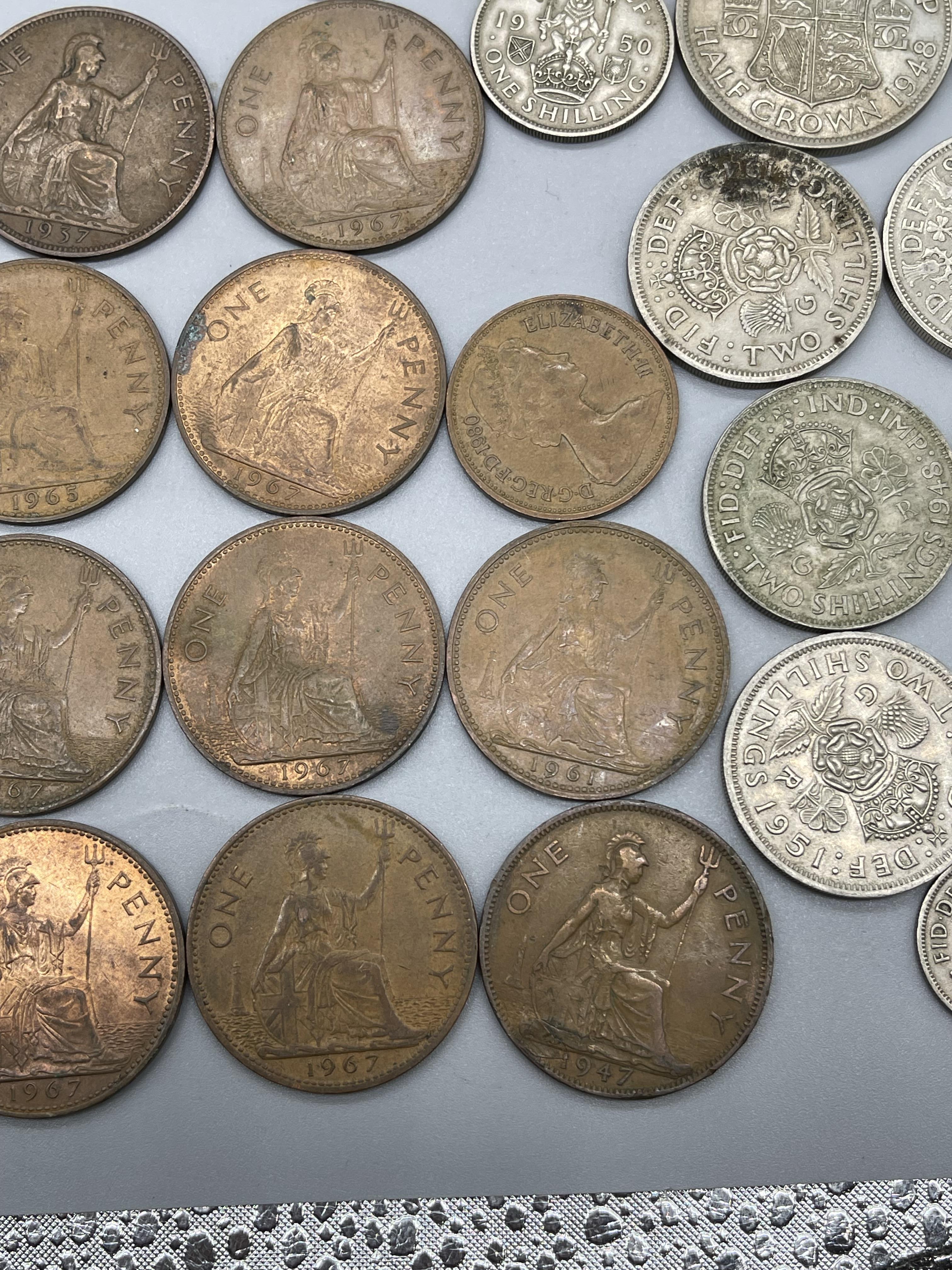 Quantity of Pre-Decimal coins to include Silver Ha - Image 20 of 25