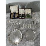 Assortment of Items to include Silver handled kniv