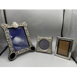 Three HM Silver Picture Frames