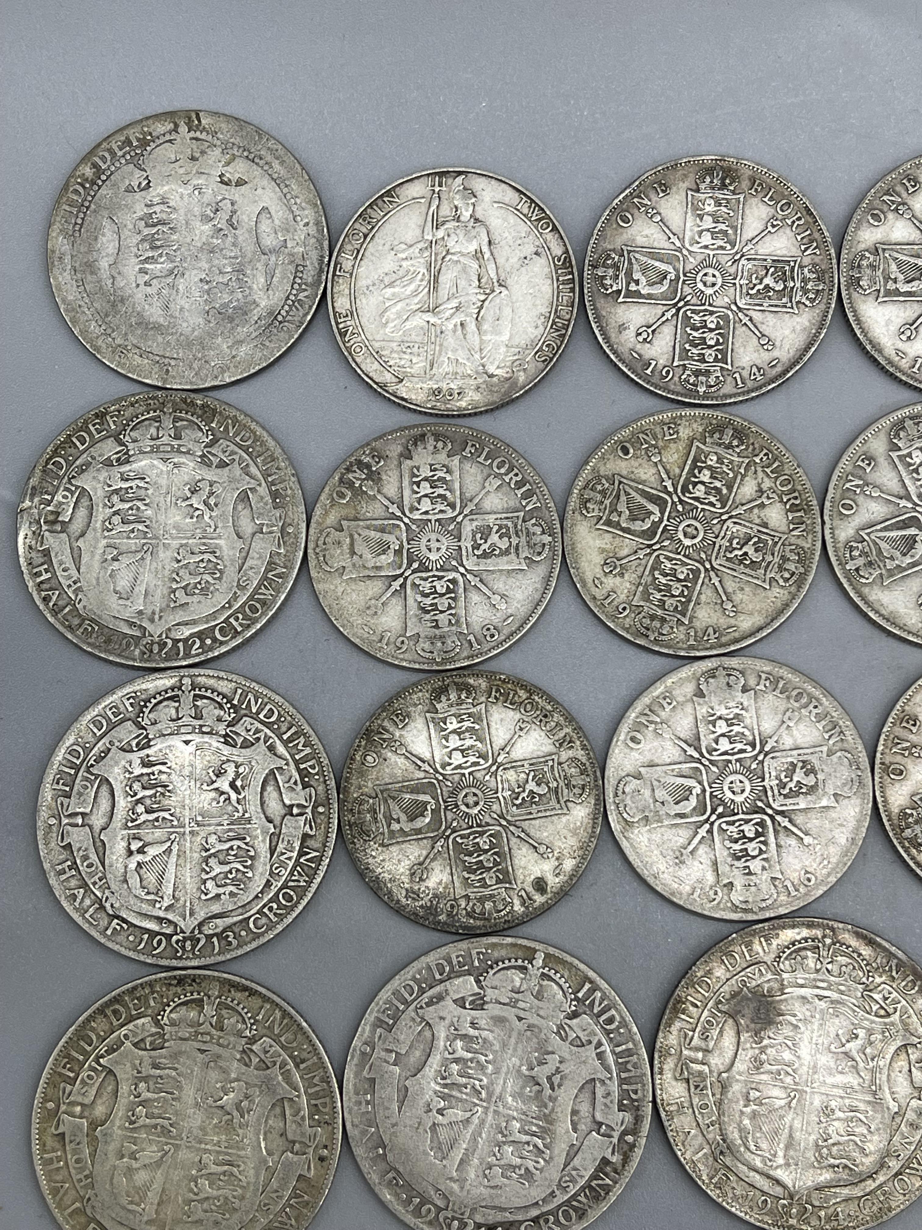 Quantity of Pre-Decimal coins to include Silver Ha - Image 3 of 25