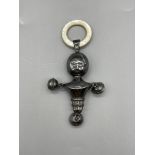 HM Silver Antique Baby Rattle