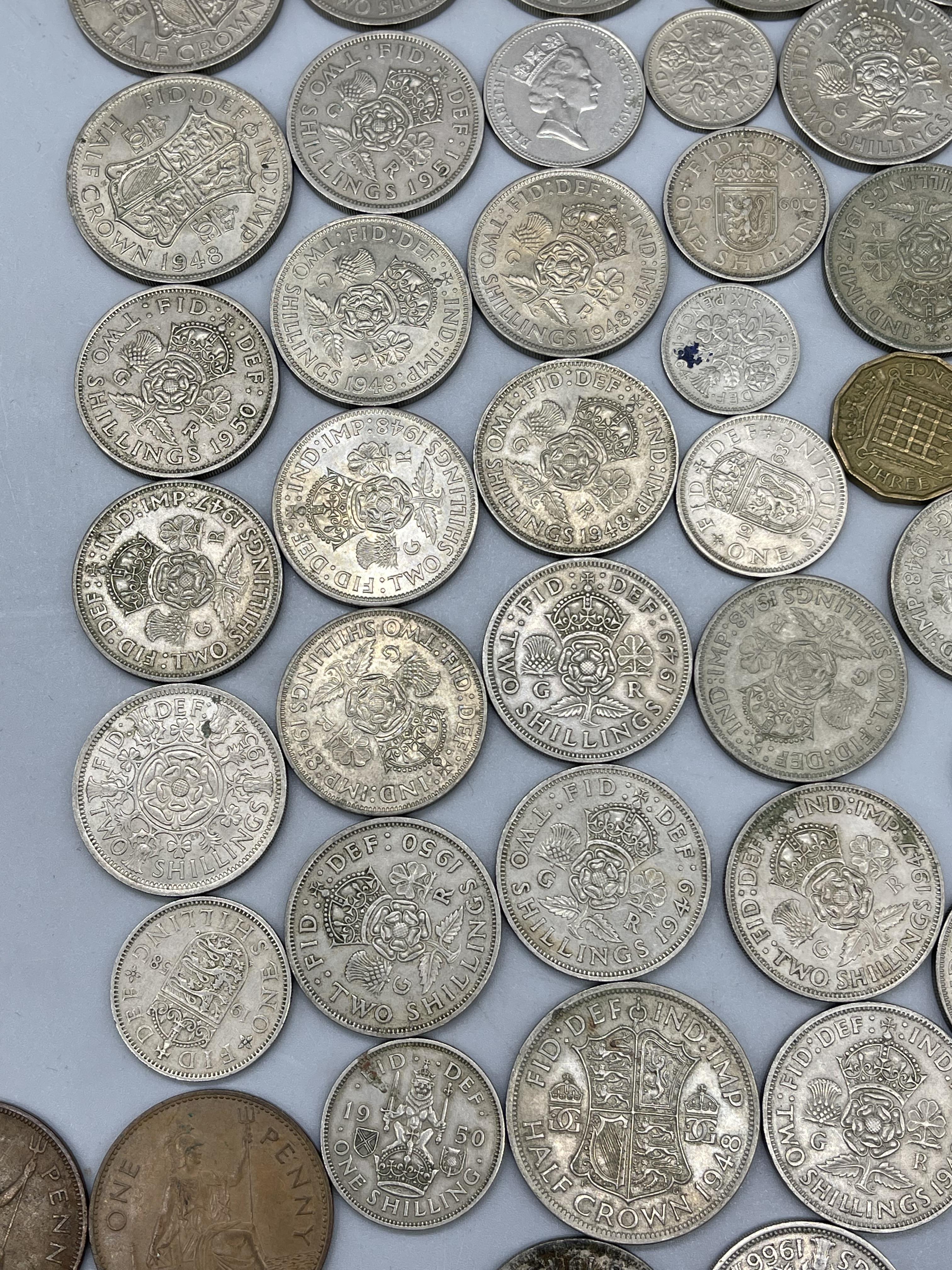 Quantity of Pre-Decimal coins to include Silver Ha - Image 12 of 25