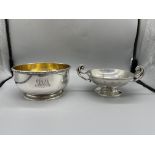 Two HM Silver Serving Bowls. Total weight 435gr.