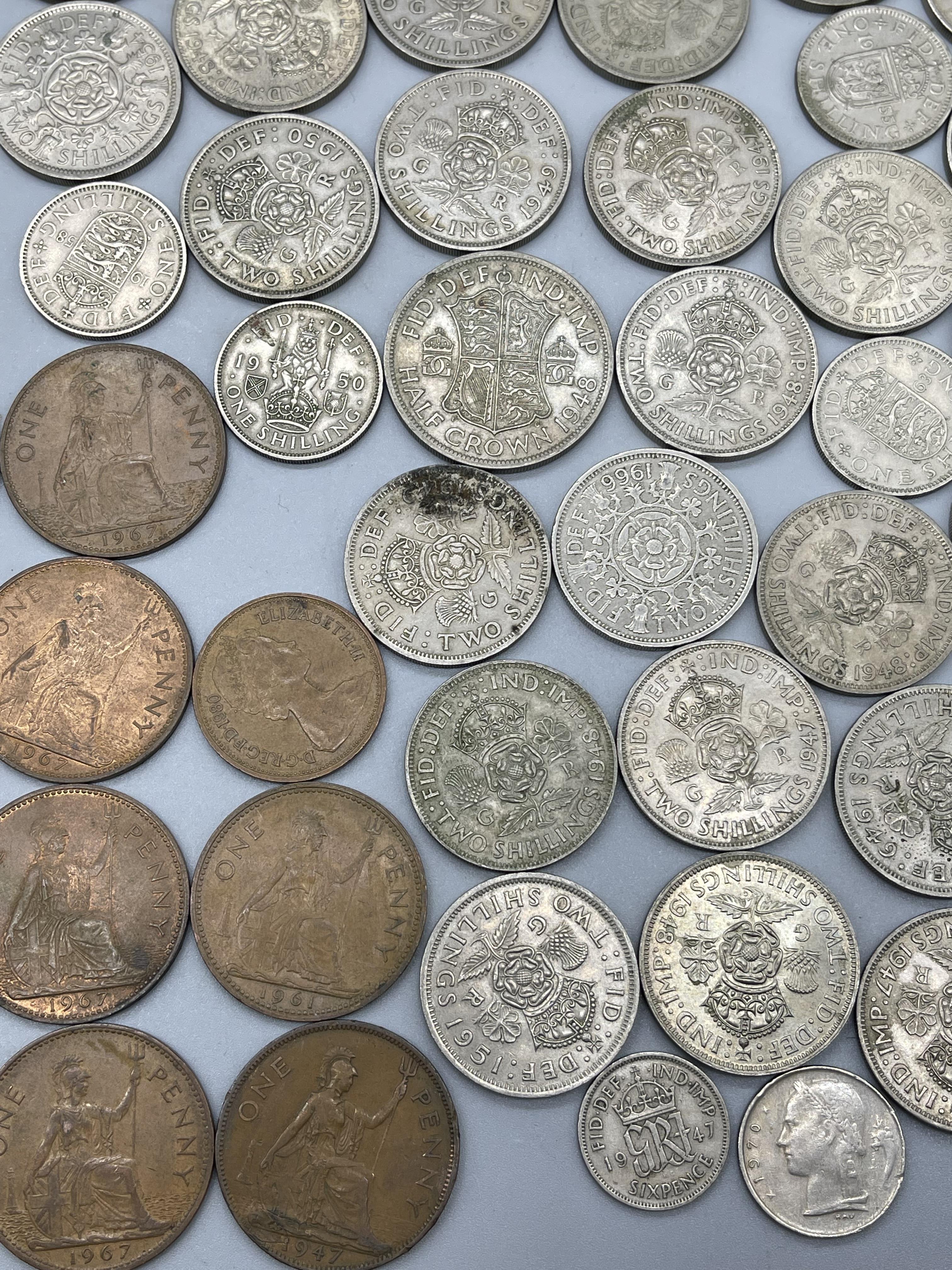 Quantity of Pre-Decimal coins to include Silver Ha - Image 14 of 25