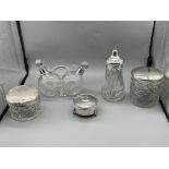 Assorted HM Silver Lidded Items