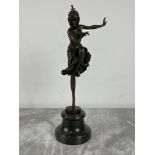 Bronze - Hindu Dancer, signed D.H.Chiparus, on mar