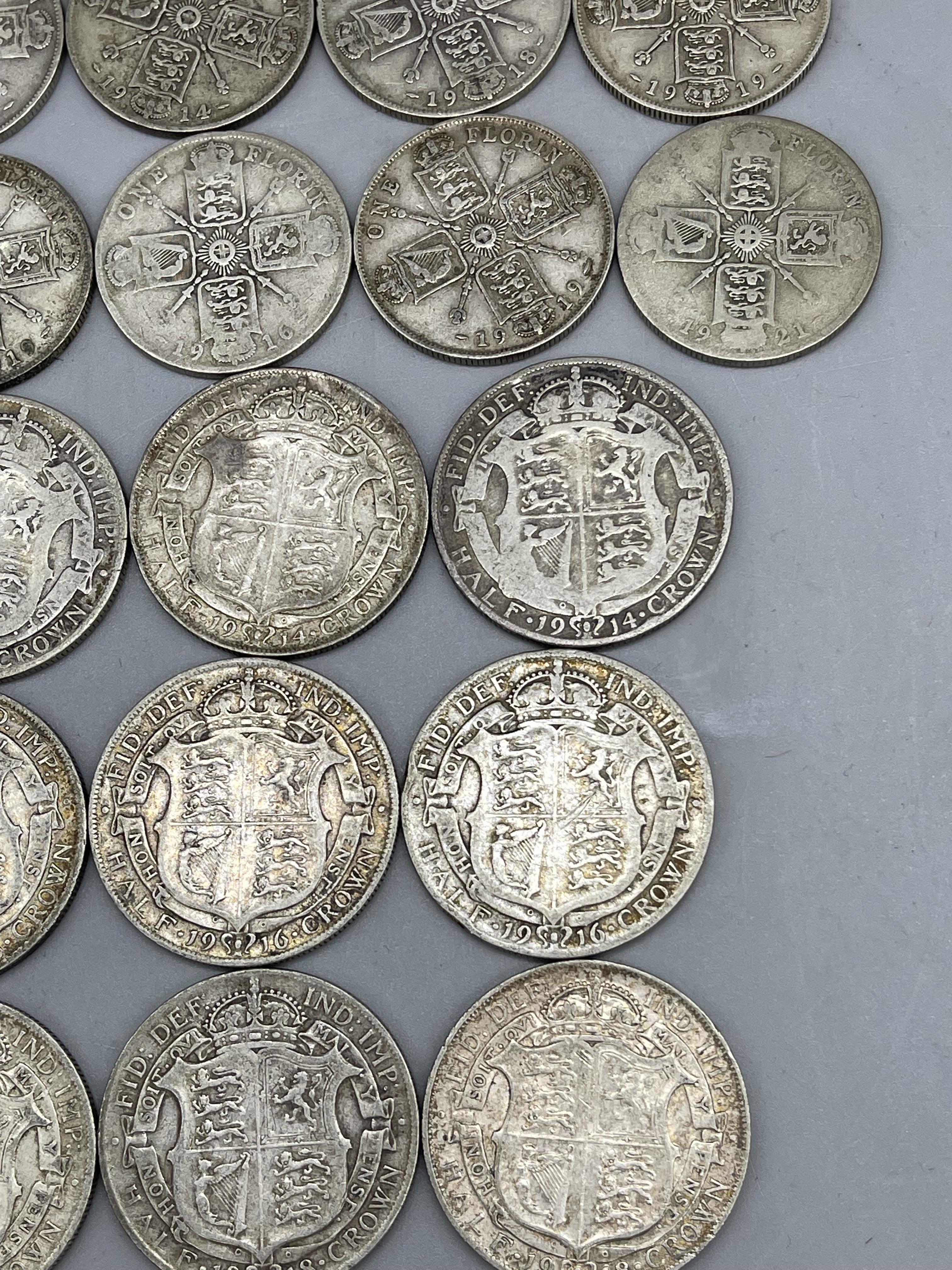 Quantity of Pre-Decimal coins to include Silver Ha - Image 6 of 25