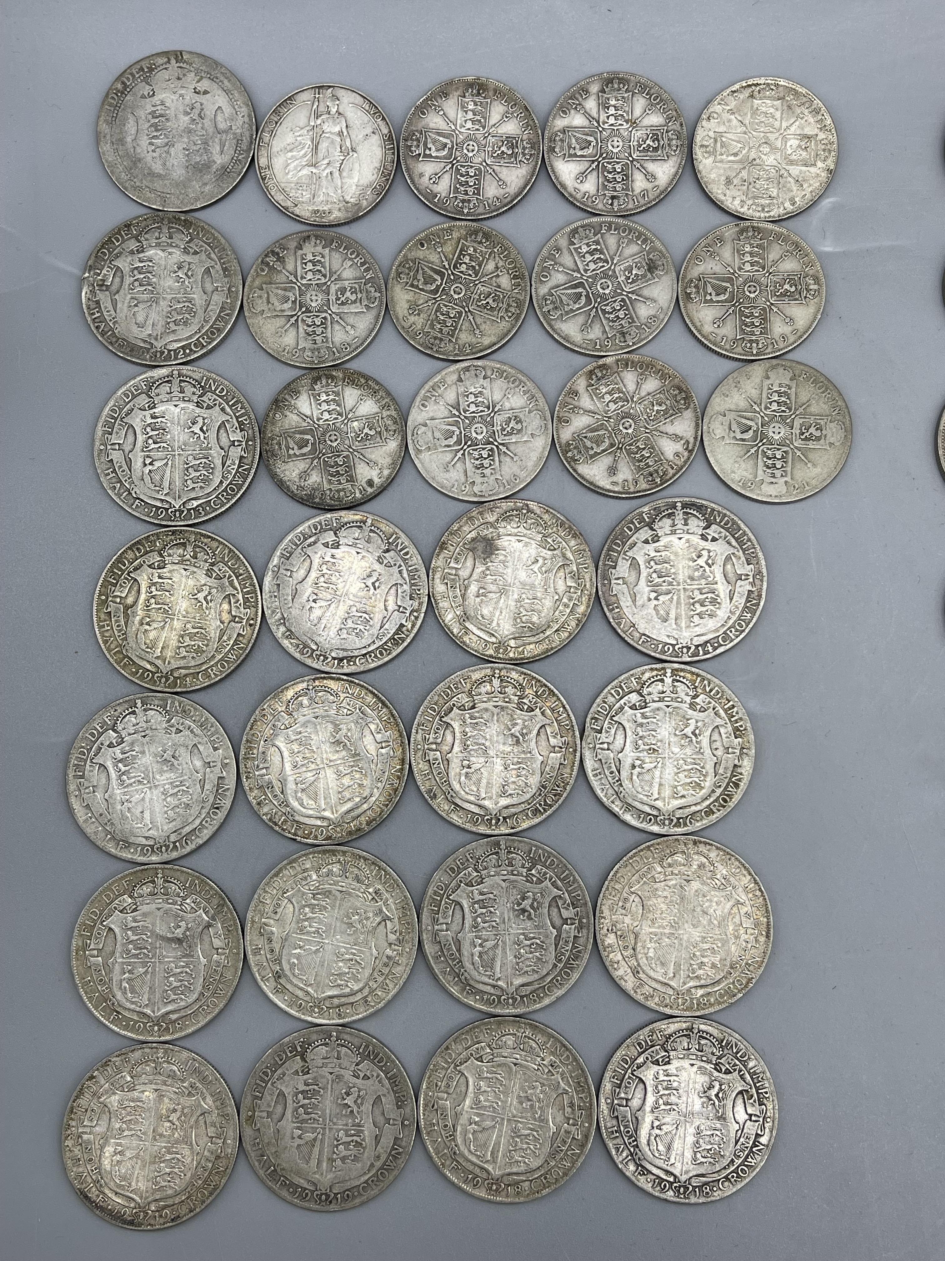 Quantity of Pre-Decimal coins to include Silver Ha - Image 2 of 25