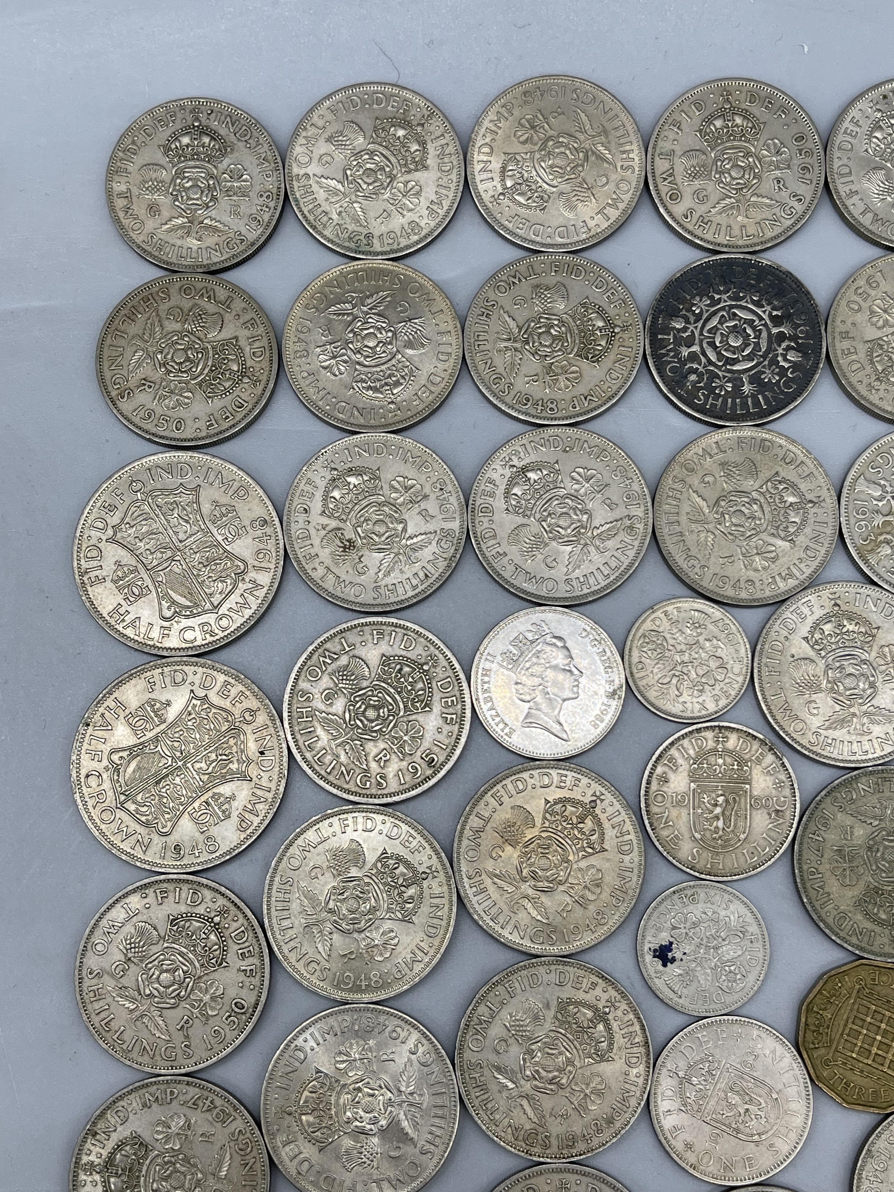 Quantity of Pre-Decimal coins to include Silver Ha - Image 10 of 25