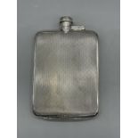 HM Silver 1/2 Pint Hip Flask. Total weight 319gr.