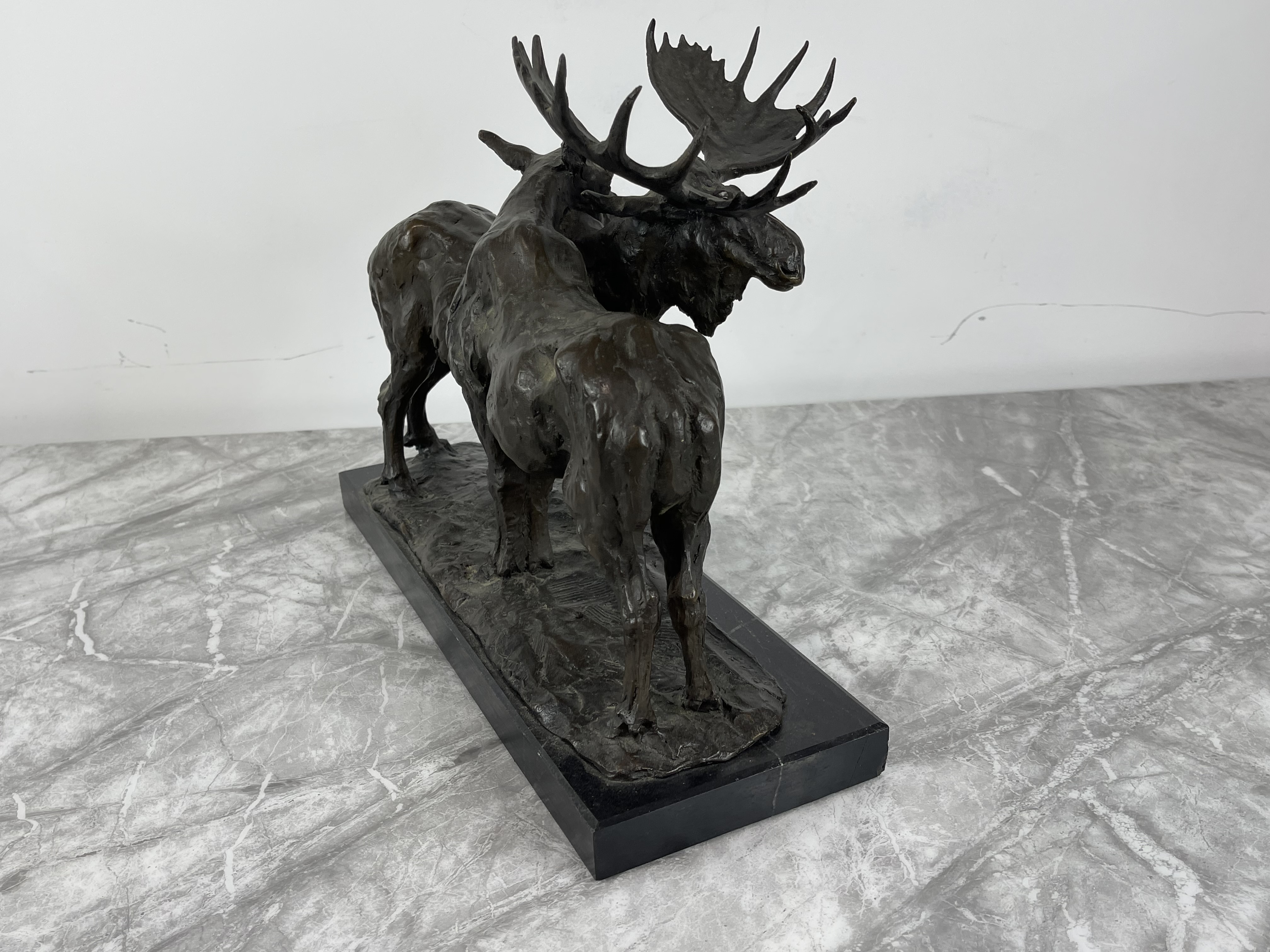 Bronze - Pair of Moose Standing, signed B.C.King, - Image 6 of 20