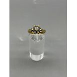 0.25ct Dimond Single Stone Platinum and Yellow Gol