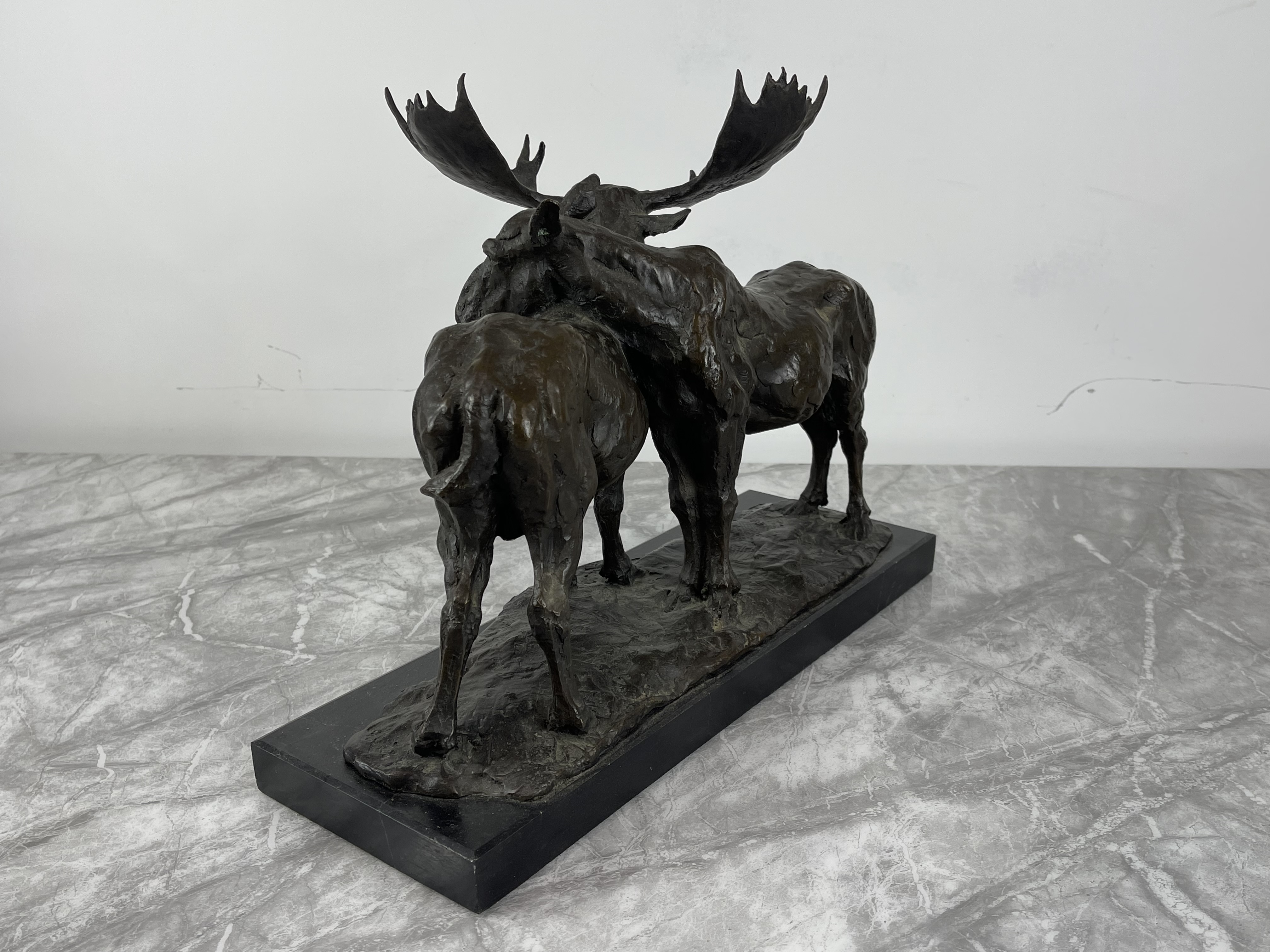 Bronze - Pair of Moose Standing, signed B.C.King, - Image 9 of 20