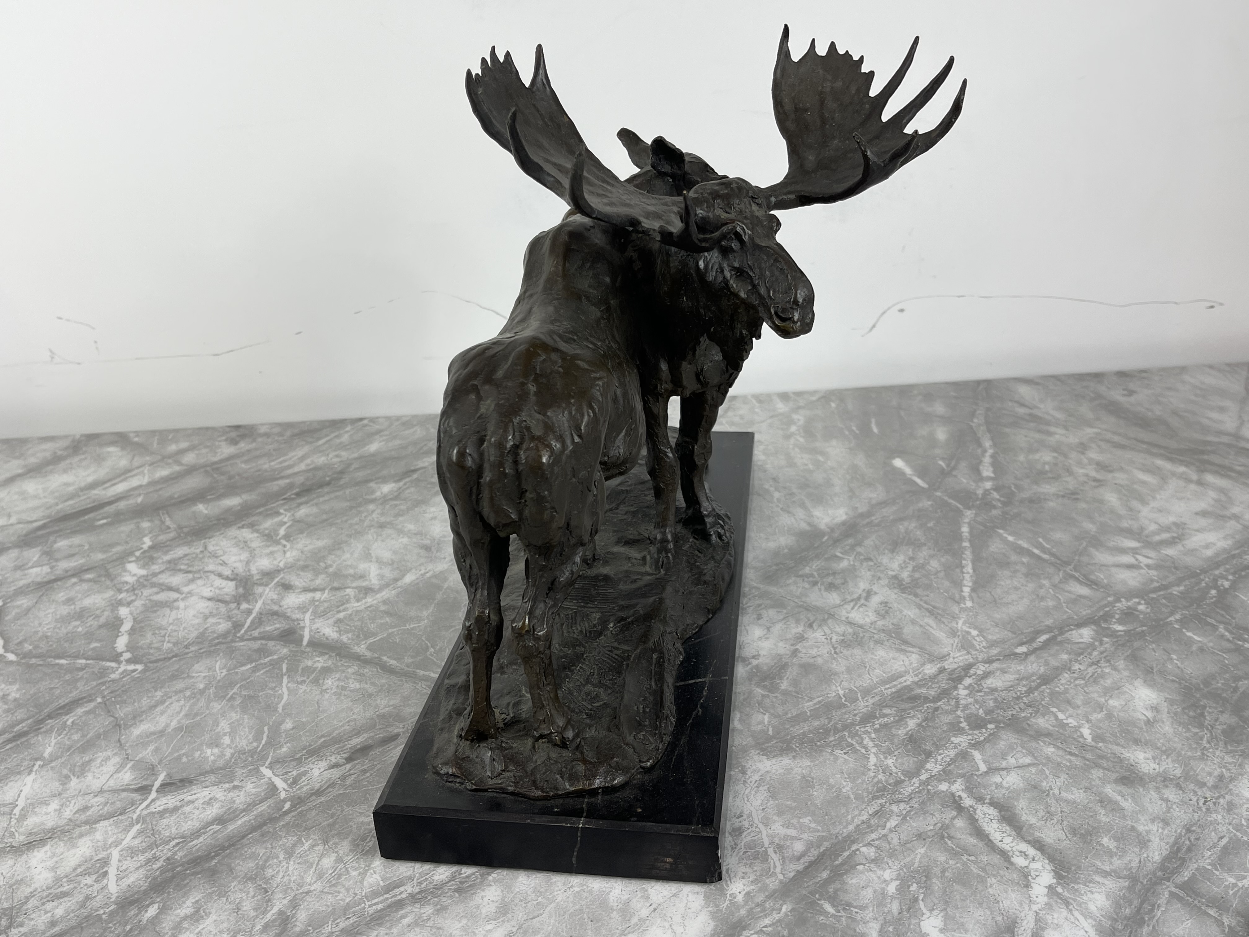 Bronze - Pair of Moose Standing, signed B.C.King, - Image 5 of 20
