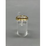 18ct Five Stone Yellow Gold Diamond Ring.