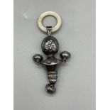 HM Silver Antique Baby Rattle