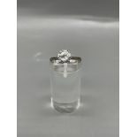 1.25ct 18ct Platinum White Gold Single Stone Diamo