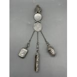 Antique HM Silver Chatelaine. Total weight 87gr.