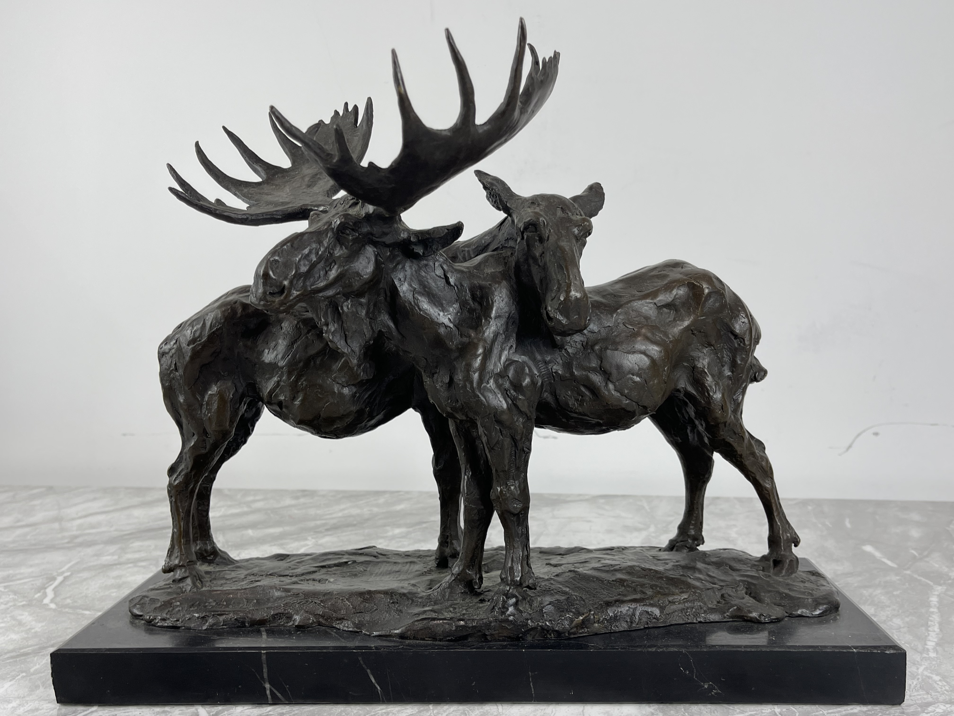 Bronze - Pair of Moose Standing, signed B.C.King, - Image 15 of 20