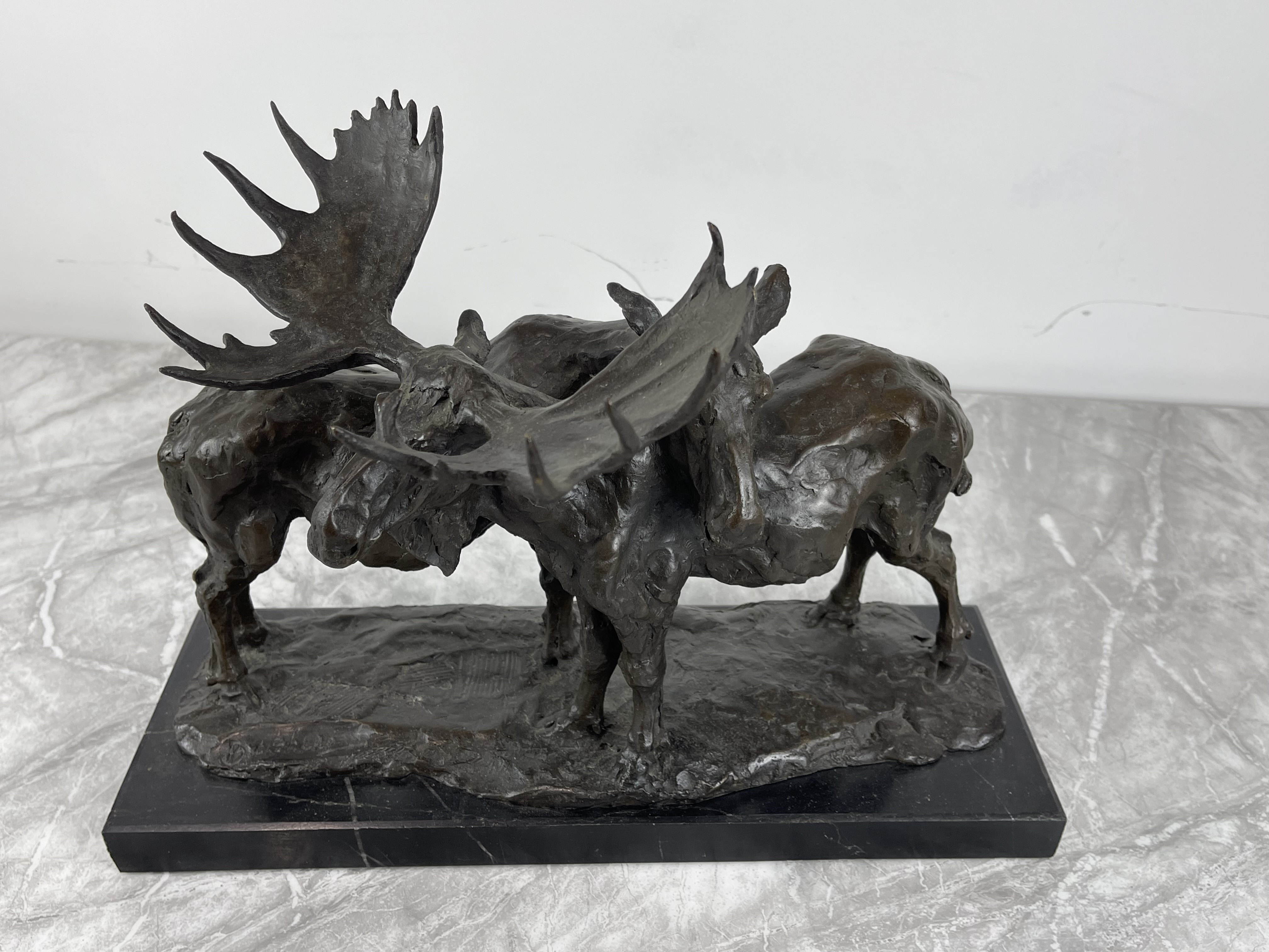 Bronze - Pair of Moose Standing, signed B.C.King, - Image 14 of 20