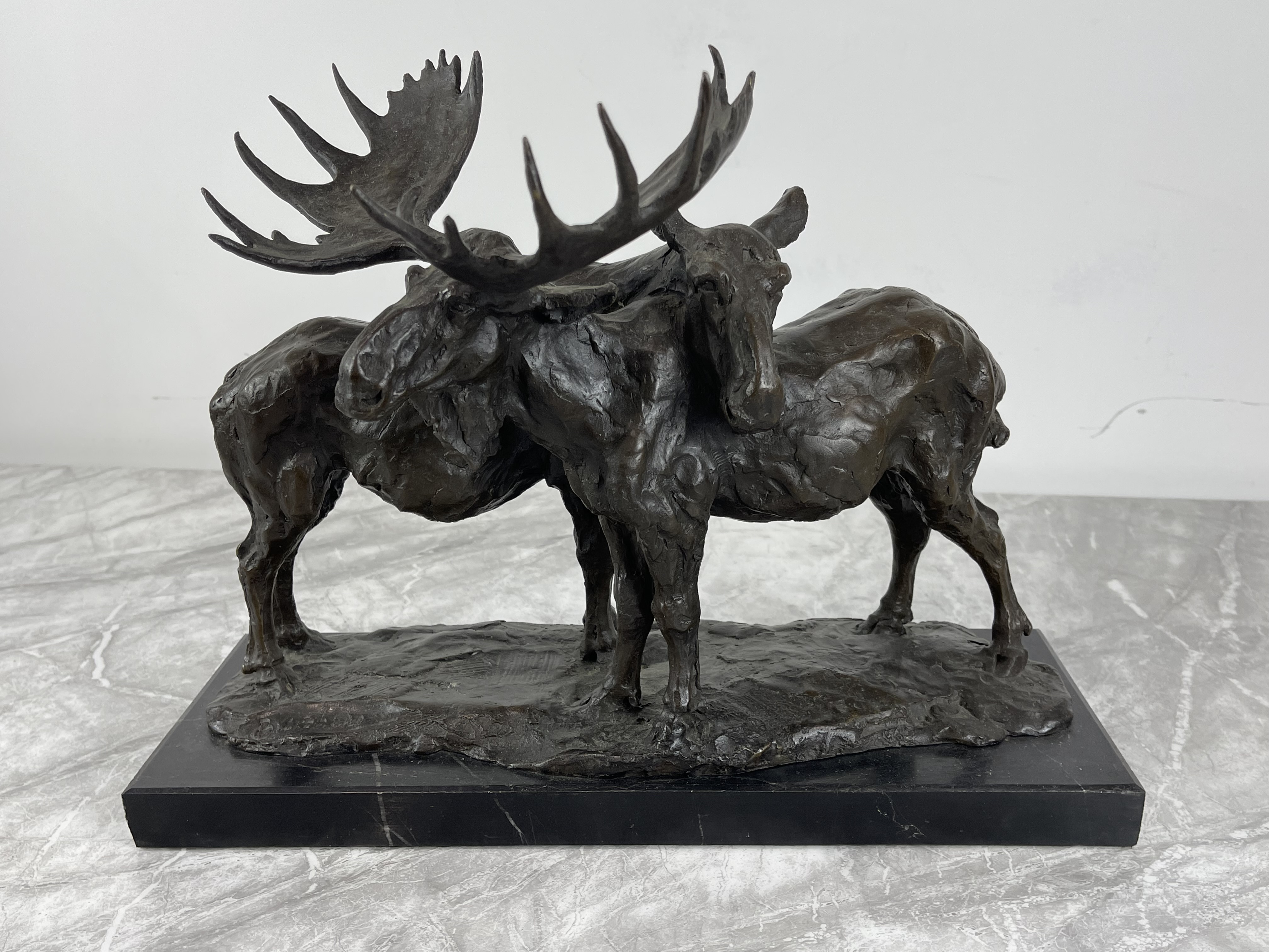 Bronze - Pair of Moose Standing, signed B.C.King, - Image 13 of 20