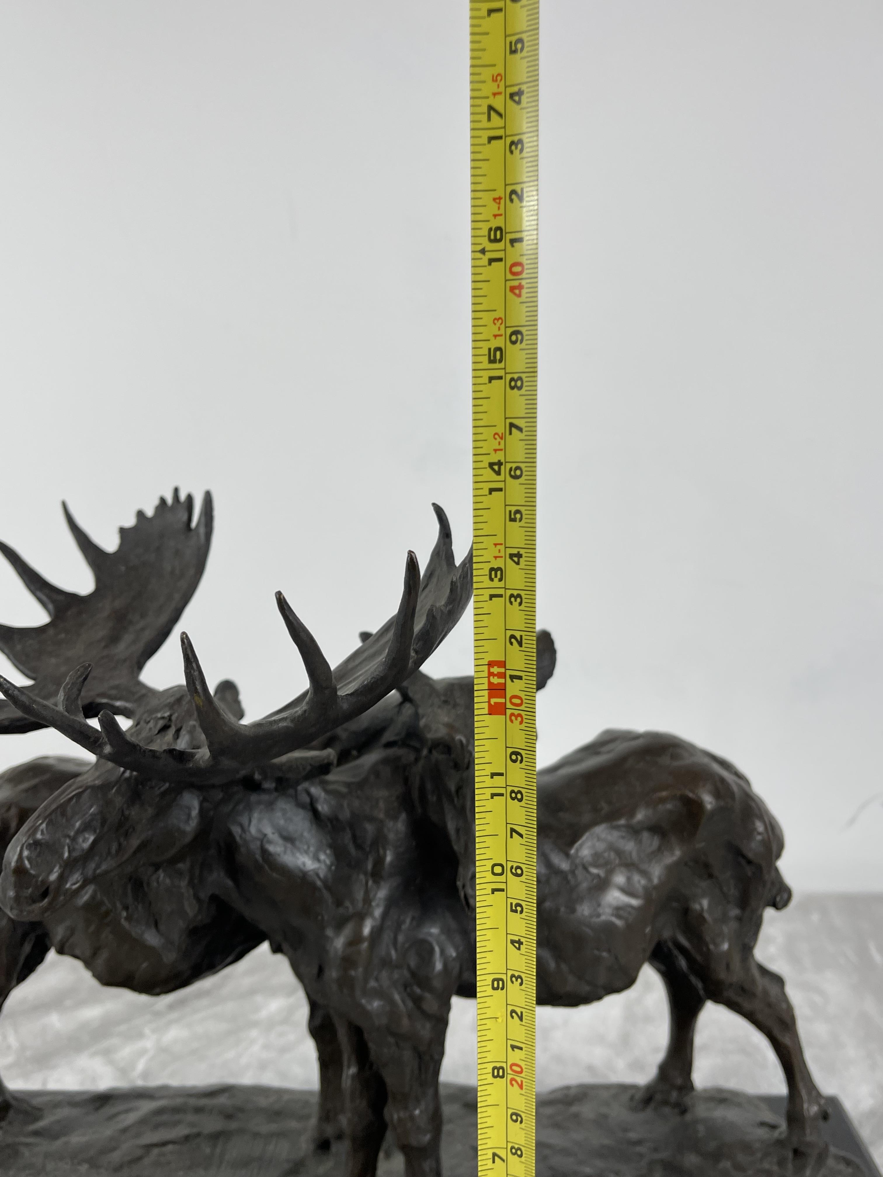 Bronze - Pair of Moose Standing, signed B.C.King, - Image 20 of 20