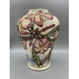 Moorcroft Magnolia Design Vase. Good condition, n
