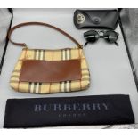 Vintage Burberry Clutch Shoulder Bad along with Ra