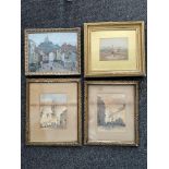 Four Framed Paintings to include Cora Gordon - En