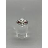 0.25ct Dimond and Ruby 18ct White Gold Engagement