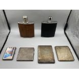 Four Cigarette Cases to include Two HM Silver Ciga