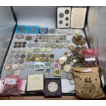 Large collection of coins to include Shillings, Fl