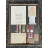 Framed WW2 Medals awarded to Mr. William Henry Joh