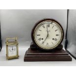Comitti of London Mahogany Mantel Clock along with