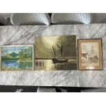 Three Paintings to include BG '81 Signed Oil on Ca