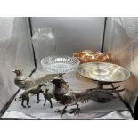 Assorted Lot to include Silver Plated Pheasants, V