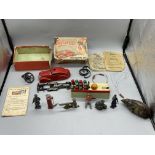 Schuco Telesteering Car, cast iron figurines and o
