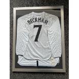 David Beckham - Framed Signed England Shirt with C