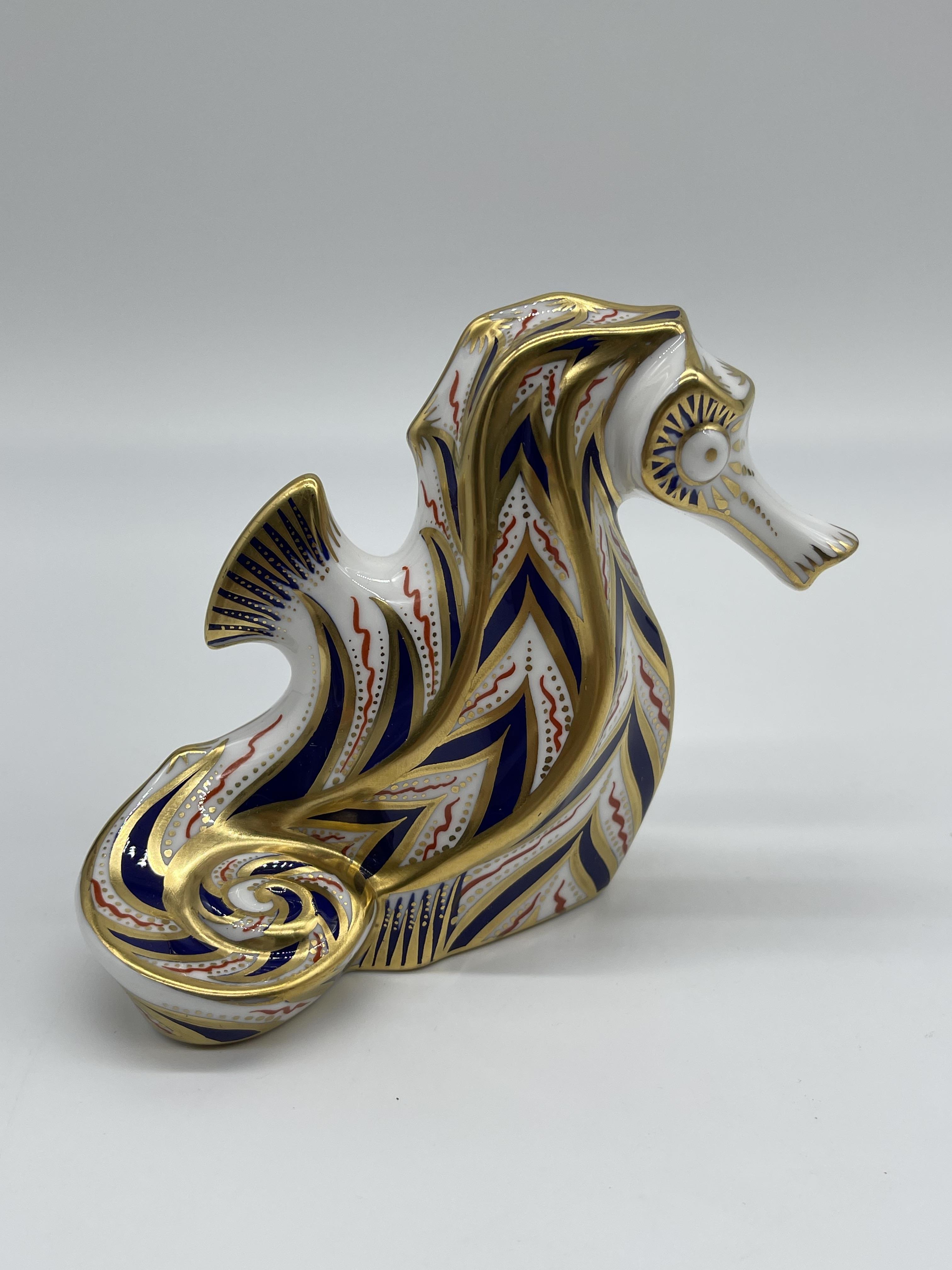 Royal Crown Derby - Blue Dolphin, and Royal Crown - Image 9 of 13