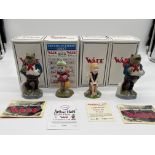 Collection of Four Boxed Wade Figurines. Good con