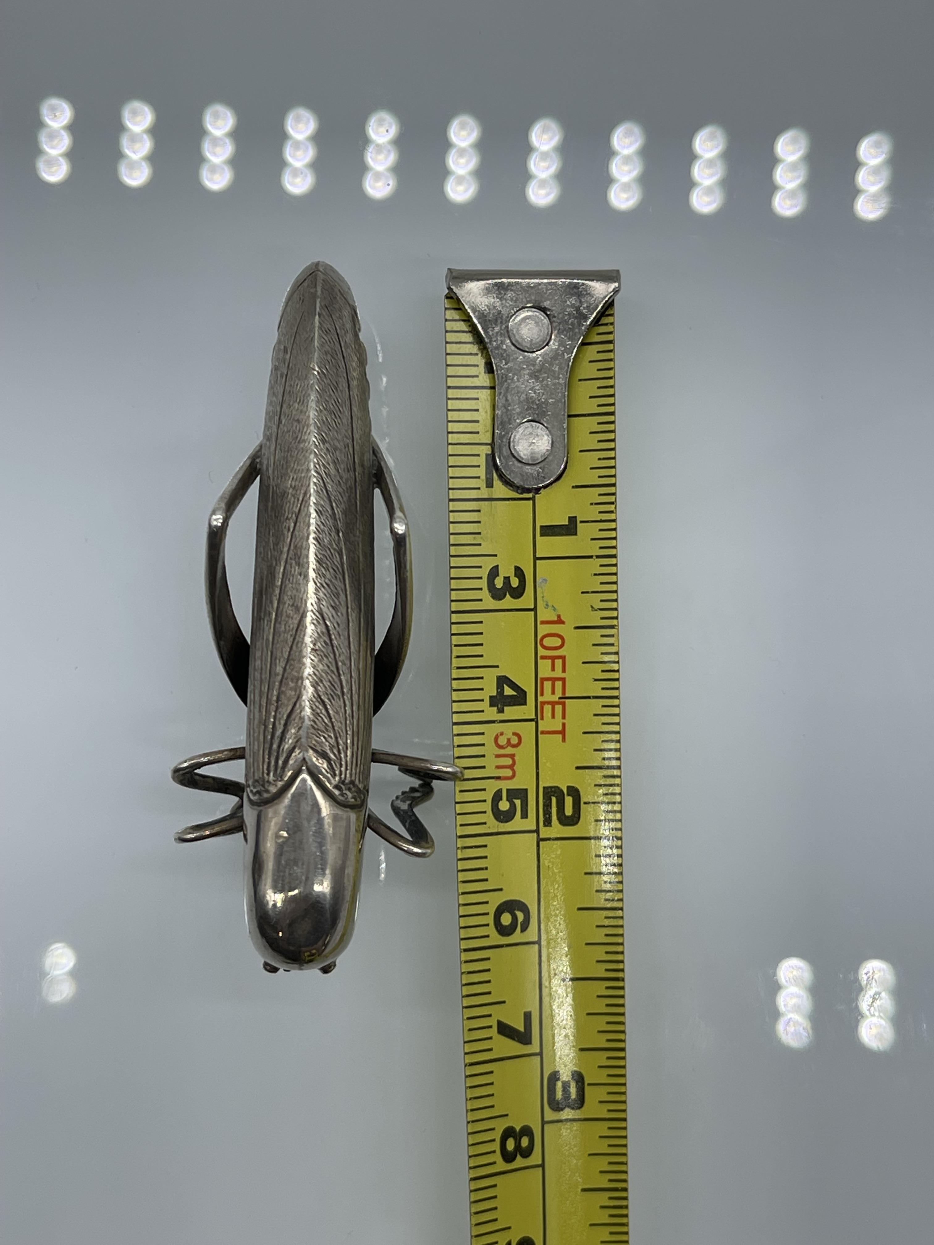 Silver Figure of Locust, unhallmarked. - Image 8 of 9
