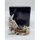 Boxed Royal Crown Derby - Thistle Donkey. Good co