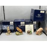 Four Boxed Border Fine Arts Figurines to include S