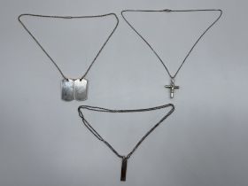 Three Hallmarked Silver Gucci Necklaces.