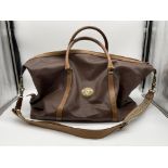 Vintage Burberrys Leather Travel Bag.