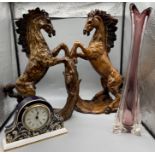 Pair of Resin Horses signed A. Giannetti (some rep