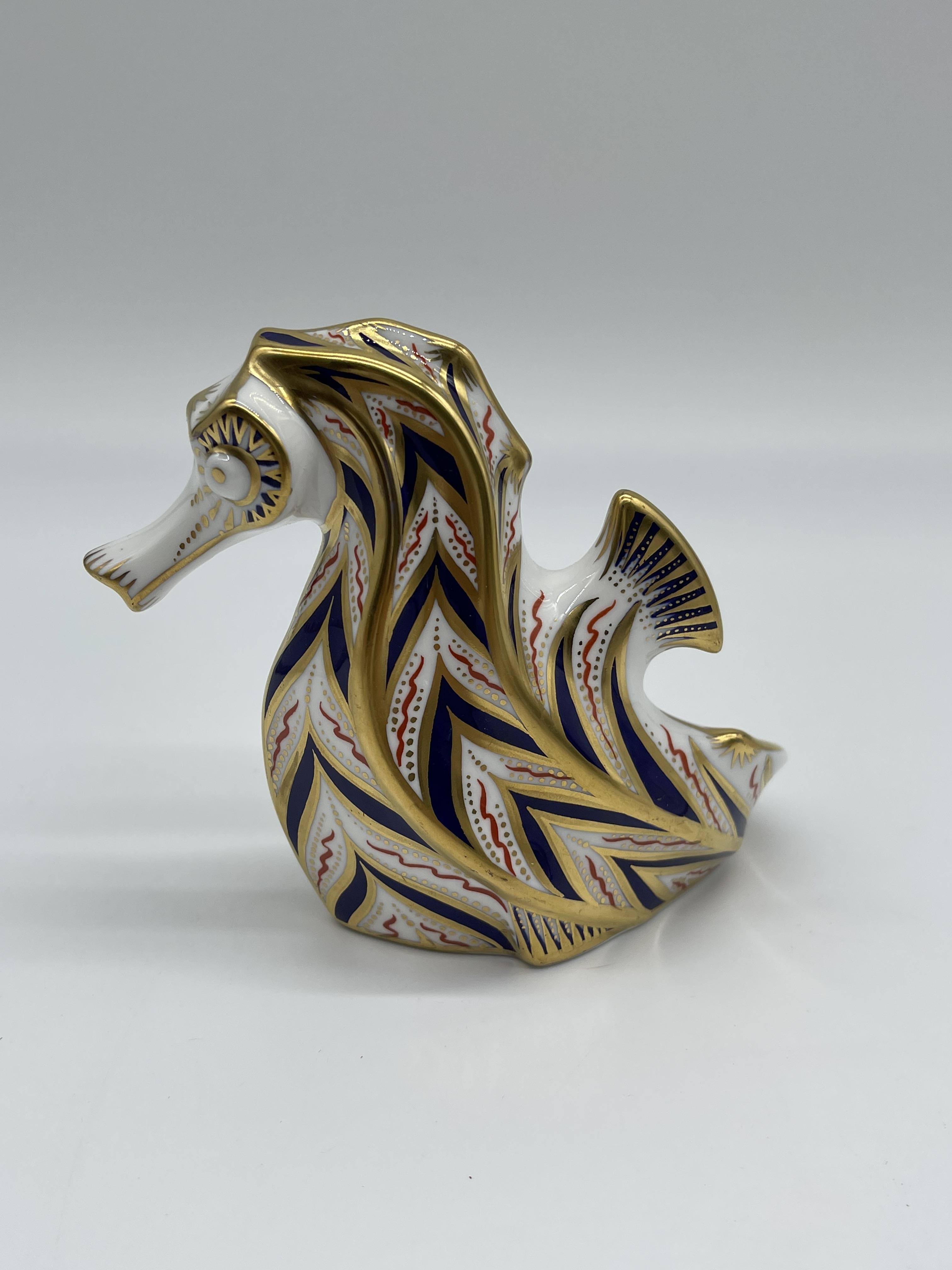 Royal Crown Derby - Blue Dolphin, and Royal Crown - Image 11 of 13